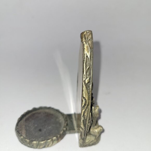 Rare Vintage Brass Nativity Scene Tealight Candle Holder Light * Nativity Set